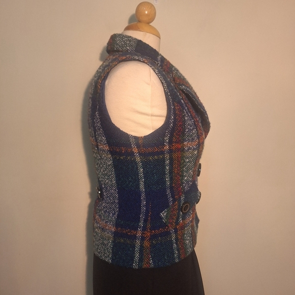 CAbi Wool Blend Tweed Double Breasted Vest SZ XS - Picture 6 of 11